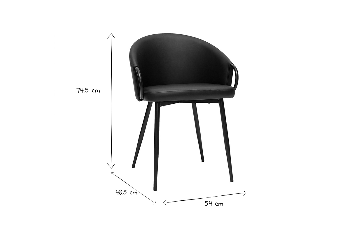 Silla moderna negra PRECIO