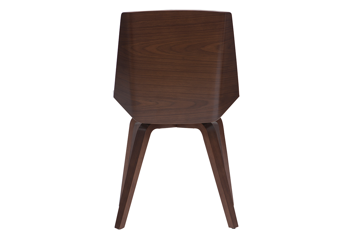 Silla moderna negra y madera oscura MELKIOR