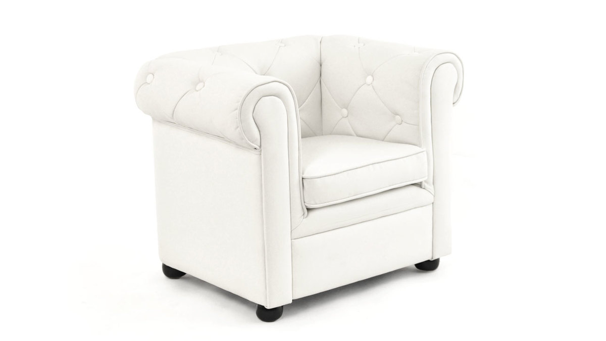 Silln BABY CHESTERFIELD de color blanco