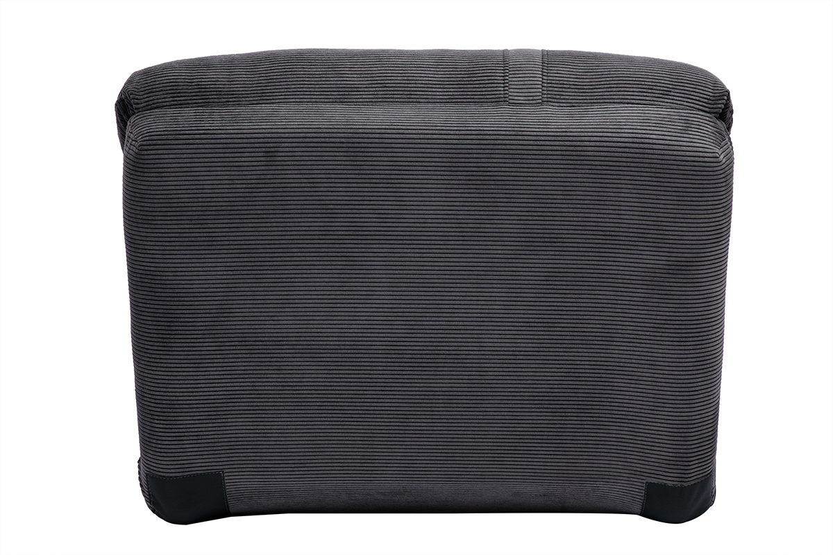 Silln cama de 1 plaza pana gris oscuro SPENCER