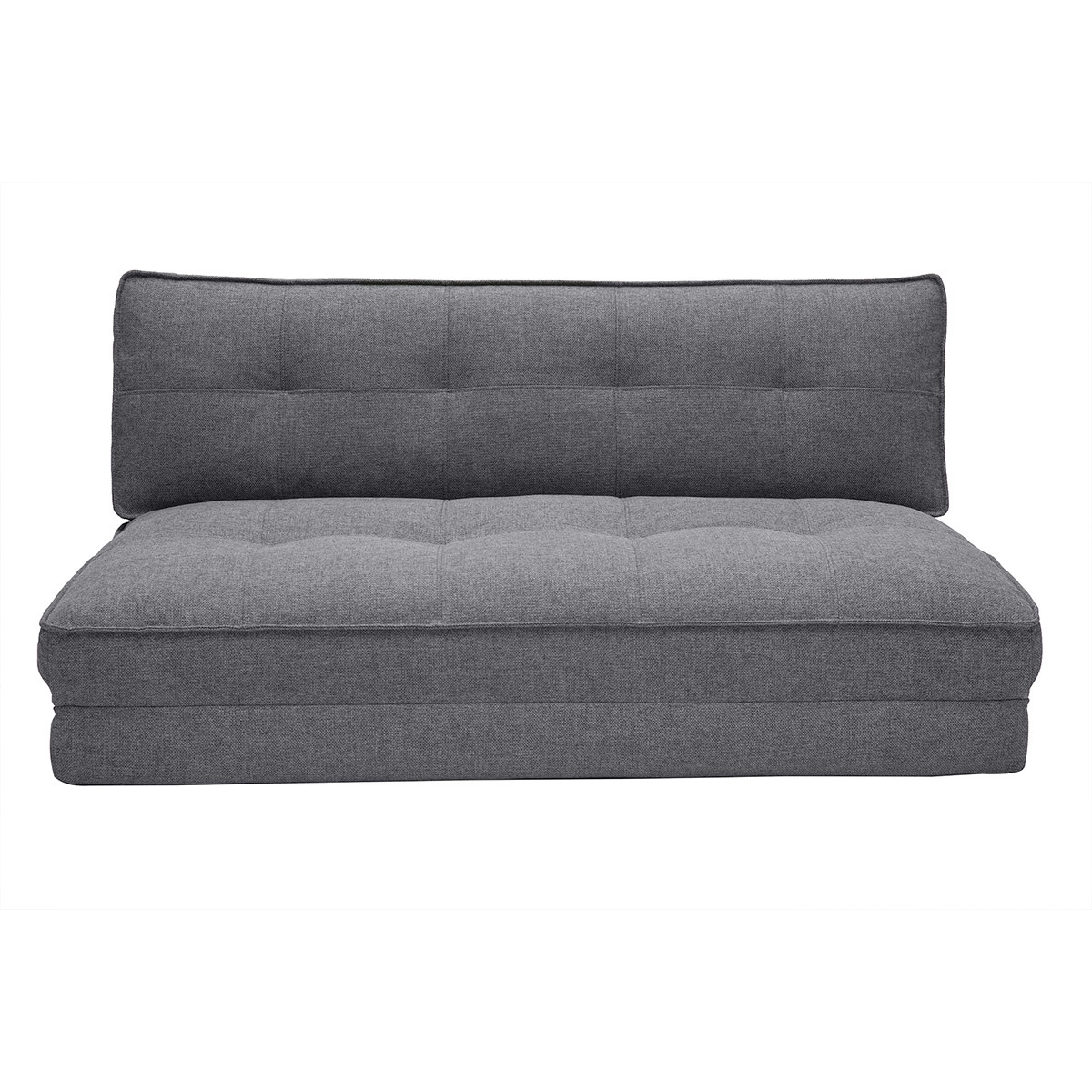 Sillón cama de 2 plazas convertible en tela gris SALLY