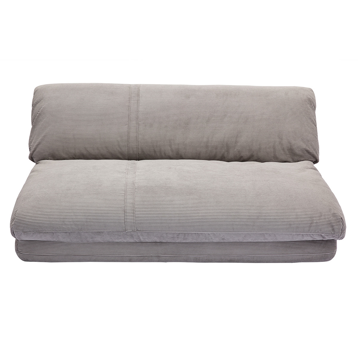 Sillón cama de 2 plazas de pana gris claro SPENCER