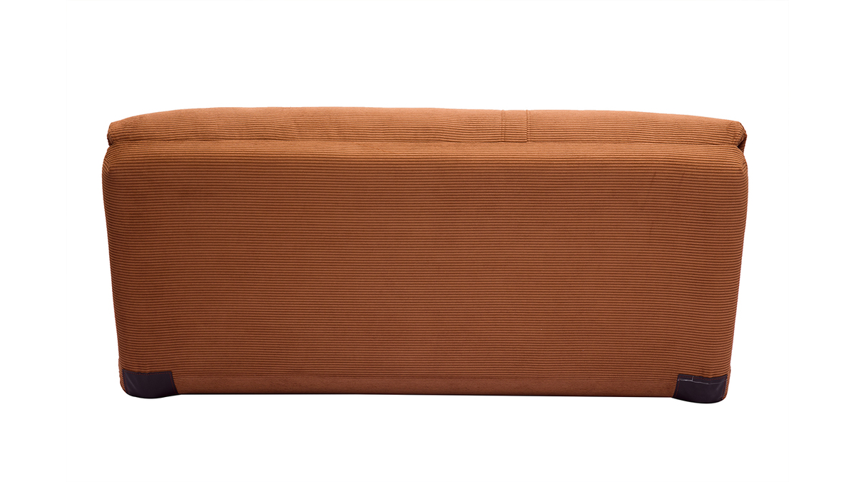 Silln cama de 2 plazas de pana terracota SPENCER