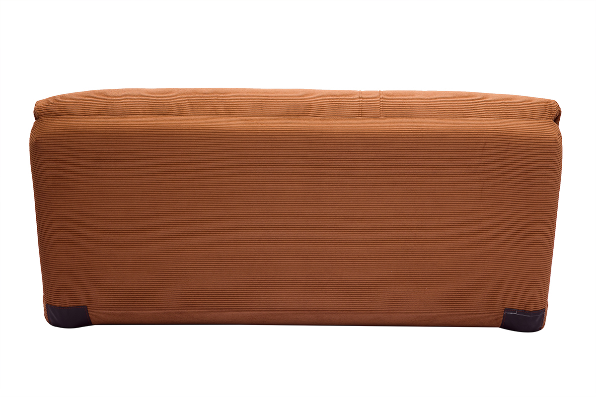 Silln cama de 2 plazas de pana terracota SPENCER