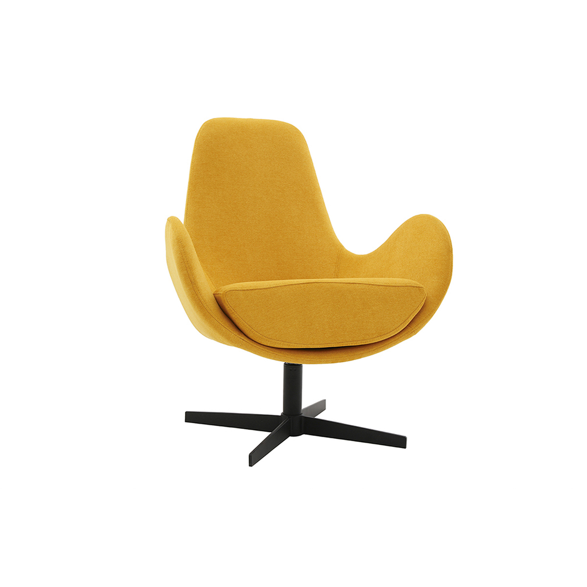 Sillón terciopelo amarillo mostaza ANDY