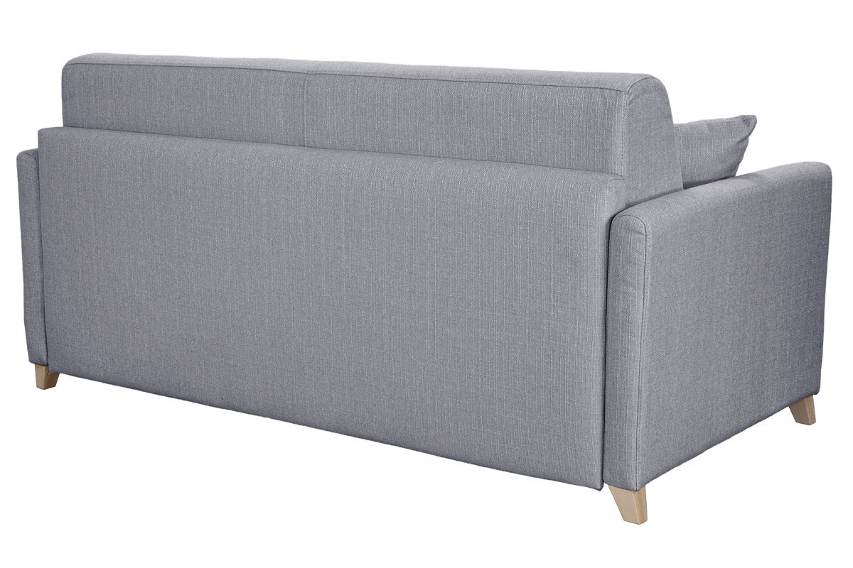 Sof cama 3plazas nrdico gris claro con colchn de 18cm SKANDY