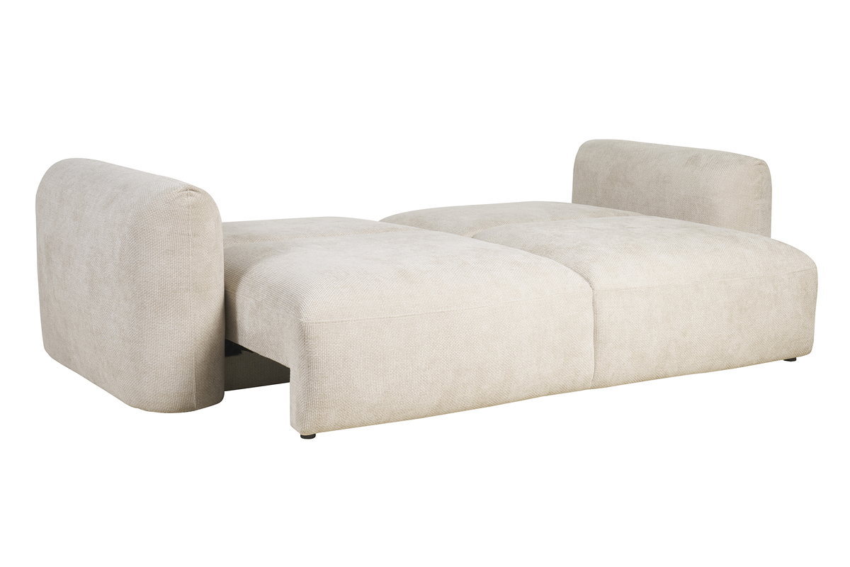 Sof cama 4 plazas con canap de terciopelo chenilla beige CRUSH