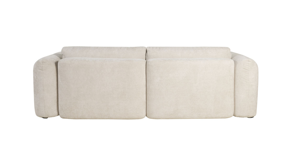 Sof cama 4 plazas con canap de terciopelo chenilla beige CRUSH