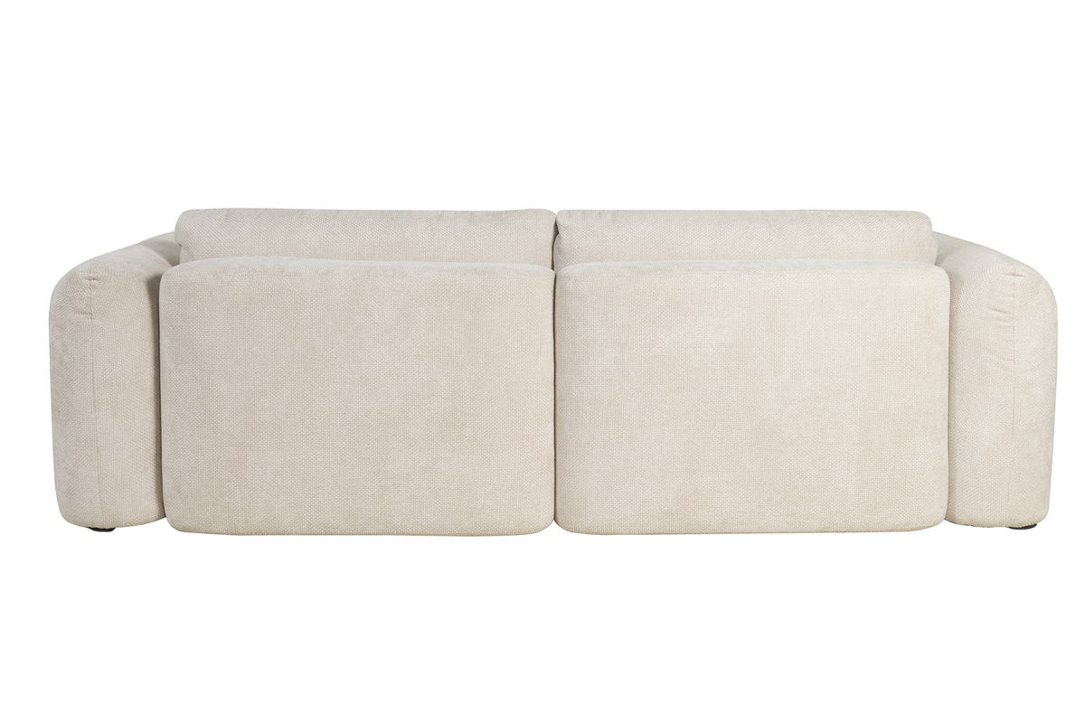 Sof cama 4 plazas con canap de terciopelo chenilla beige CRUSH