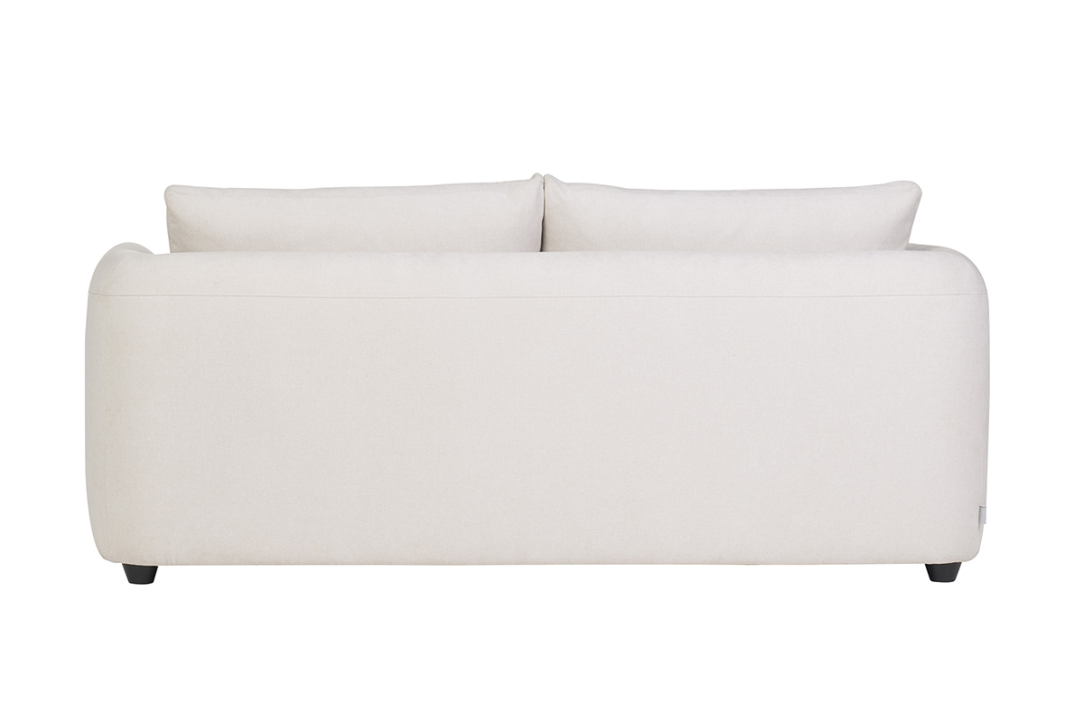 Sof cama de 3 plazas en tela de terciopelo beige HARLO