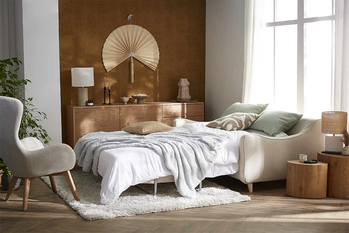 Sof cama nrdico 3plazas beige VENDOME