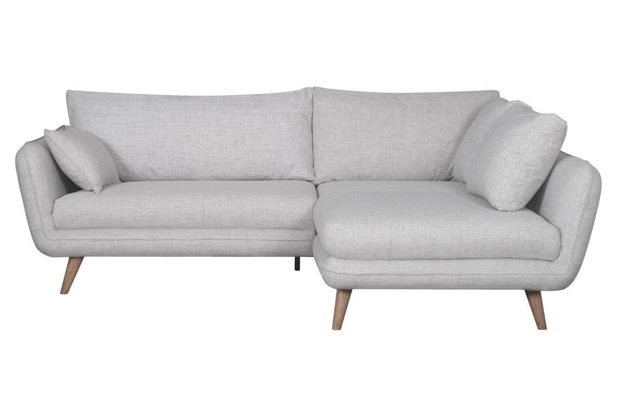 Sof chaise longue a la derecha estilo nrdico 3/4plazas gris claro jaspeado CREEP