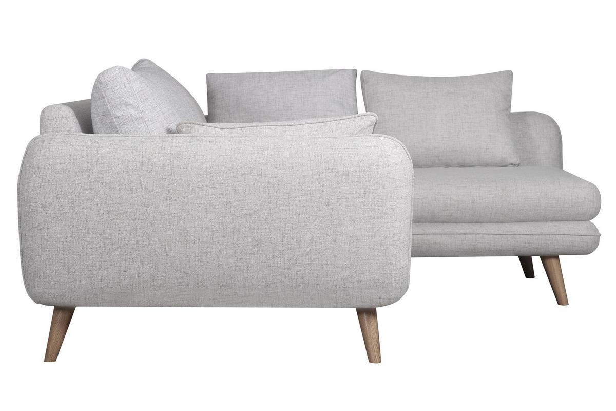 Sof chaise longue a la derecha estilo nrdico 3/4plazas gris claro jaspeado CREEP