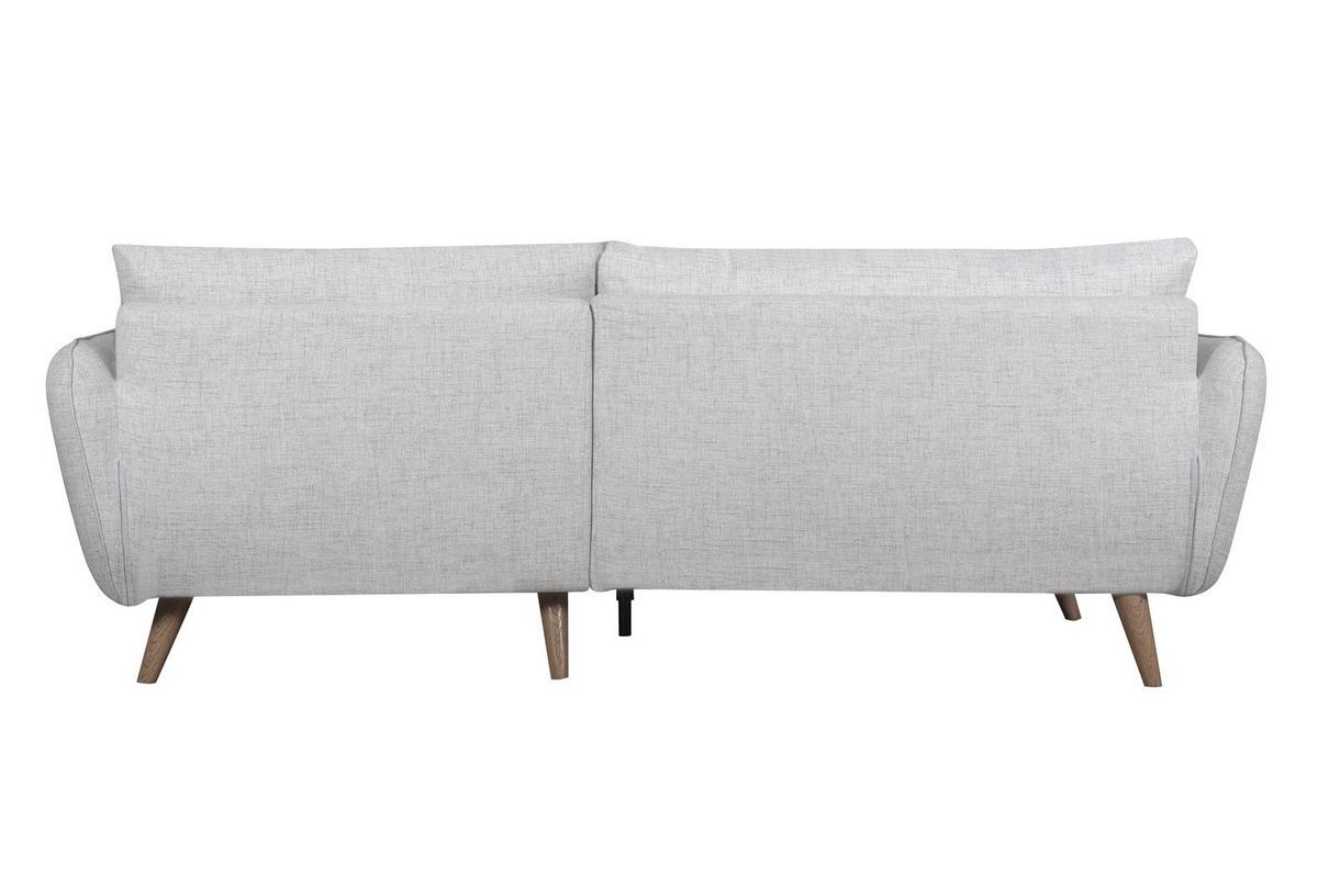 Sof chaise longue a la derecha estilo nrdico 3/4plazas gris claro jaspeado CREEP