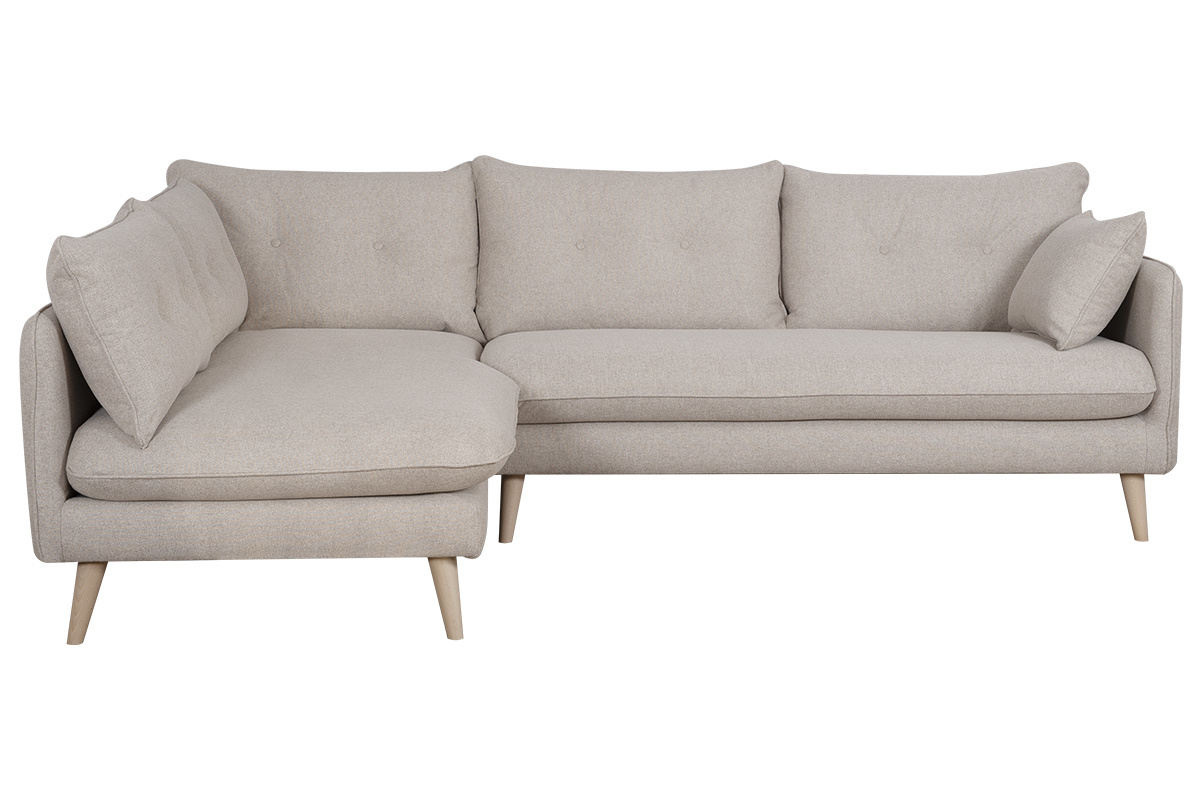 Sof chaise longue a la izquierda 5plazas beige - GUILTY