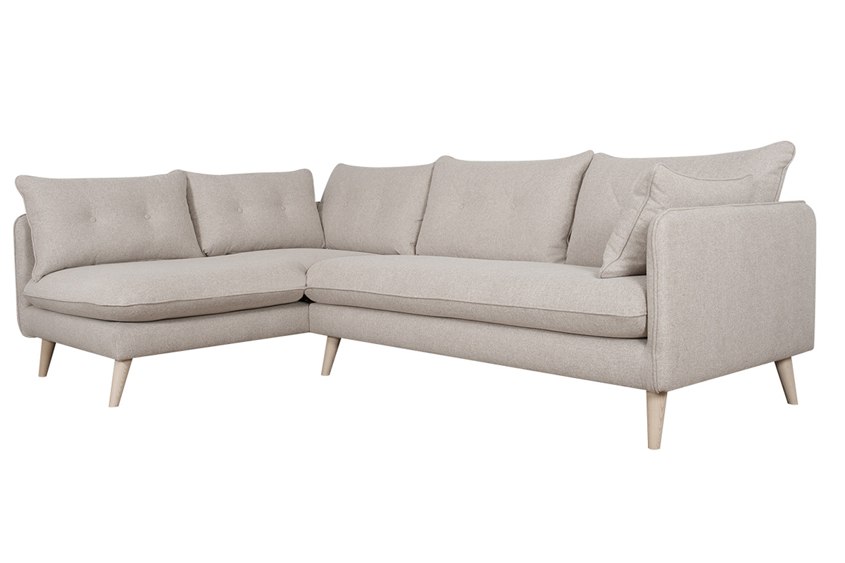 Sof chaise longue a la izquierda 5plazas beige - GUILTY