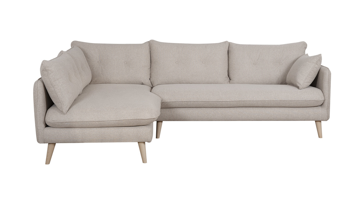 Sof chaise longue a la izquierda 5plazas beige - GUILTY