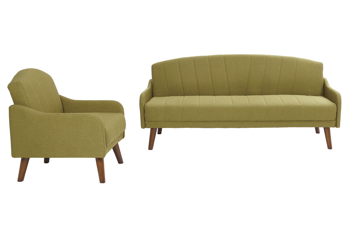 Sof convertible vintage 3 plazas verde ARYA