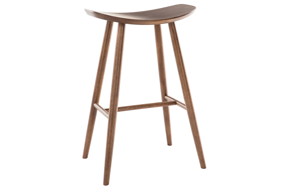 Taburete de bar moderno nogal 72cm DEMORY