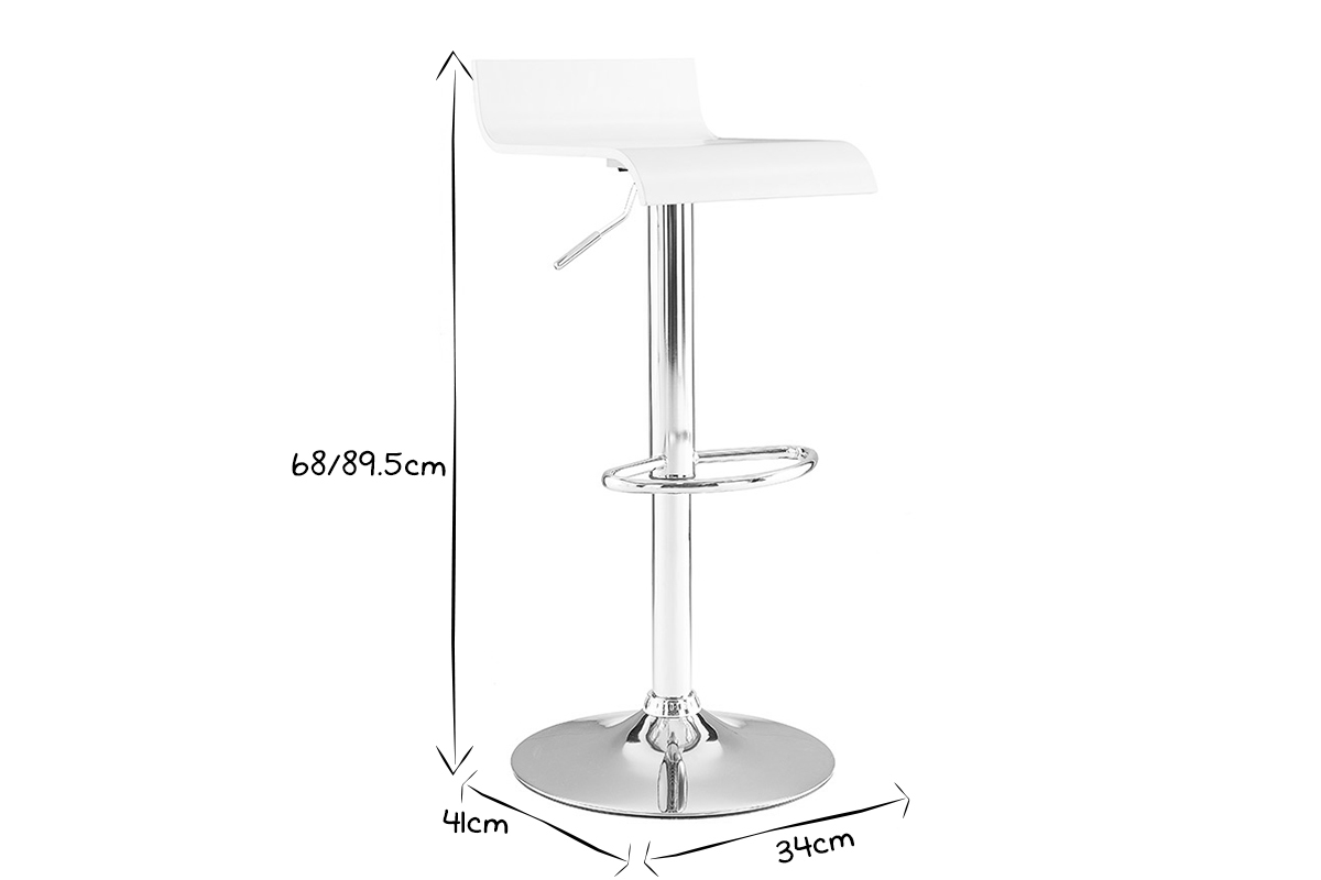 Taburete de bar SURF color blanco