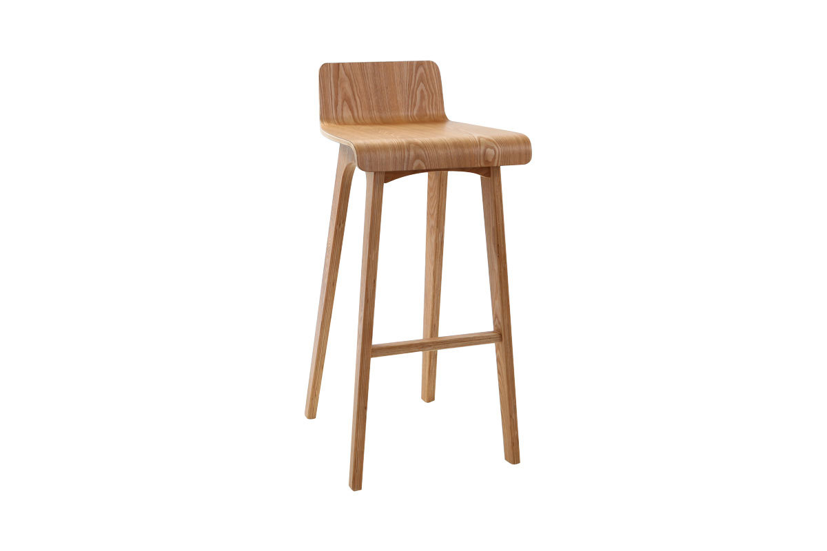 Taburete / silla de bar diseo madera natural escandinavo BALTIK