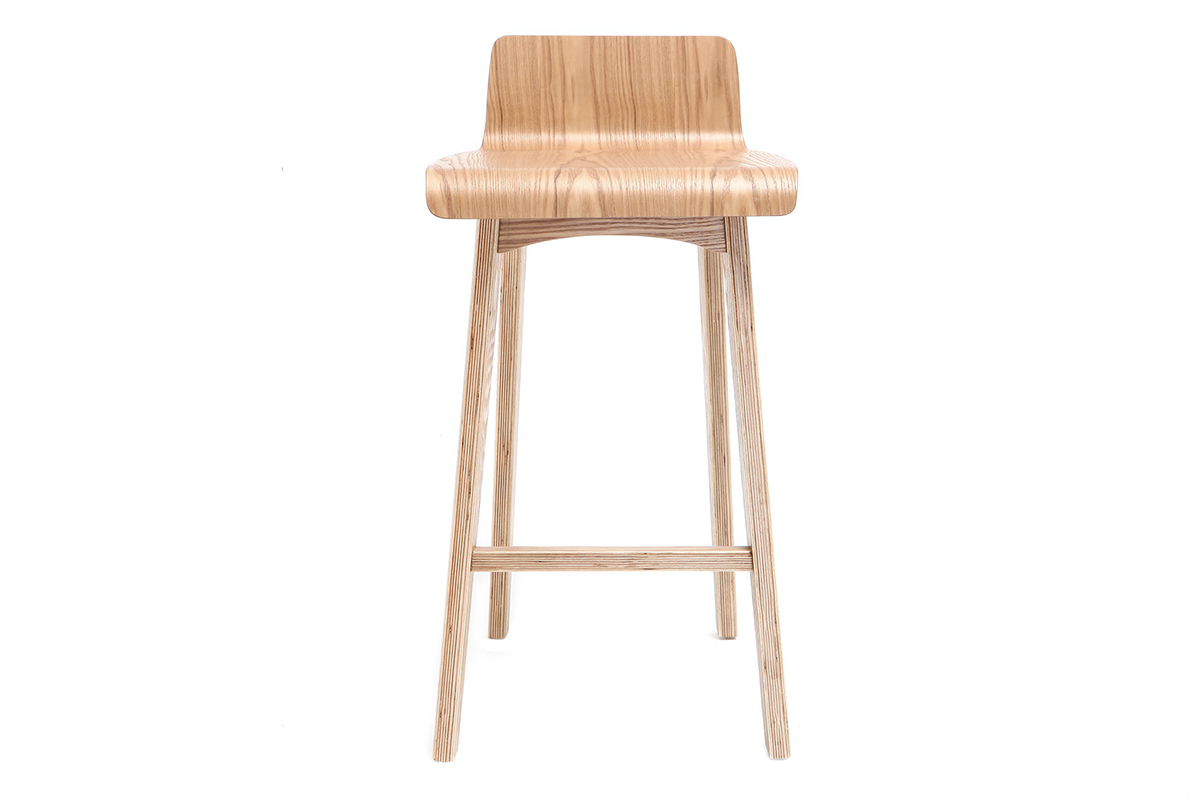 Taburete / Silla de bar escandinavo 65cm fresno BALTIK