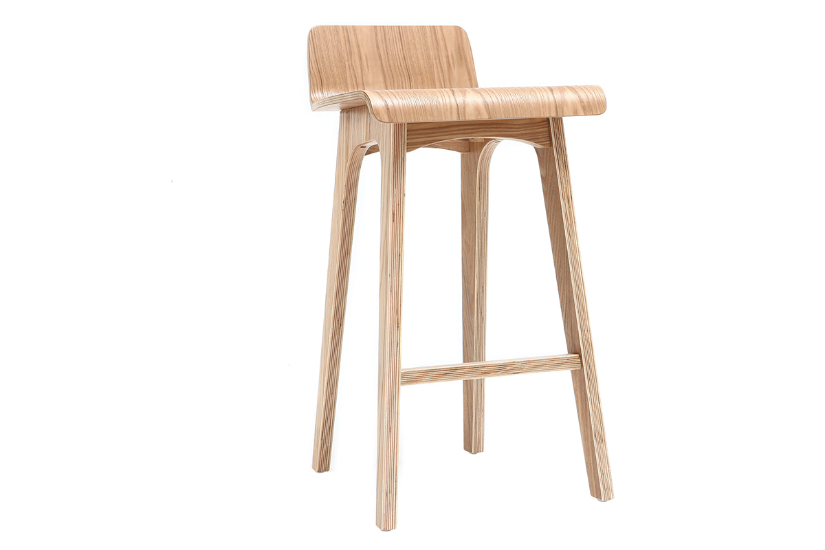 Taburete / Silla de bar escandinavo 65cm fresno BALTIK